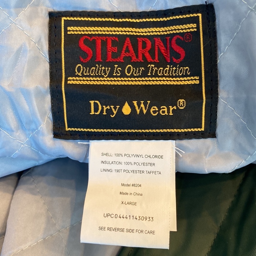 COPY - Stearns XL Army green Dry wear snap up rain jacket never worn - Picture 7 of 8
